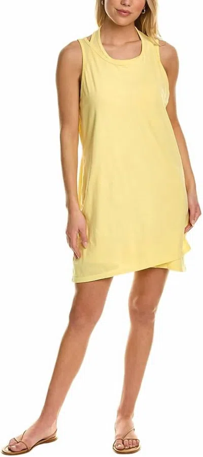 Monrow Women's Double Layer Racer Tank Dress In Yellow
