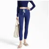Monrow Women's Drawstring Cuffed Sweatpant In Royal Blue In Blue