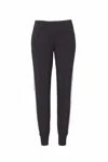 Monrow Women's Sporty Sweatpants In Black Leopard In Gray