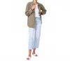 Monrow Women's Vintage Shirt Jacket Style In Military Green In Green