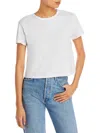 Monrow Womens Solid Vintage T-shirt In White