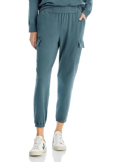 Monrow Womens Utility Fleece Sweatpants In Green