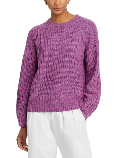 Monrow Womens Wool Cashmere Crewneck Sweater In Acai