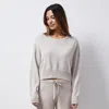 Monrow Wool Cashmere Crew Neck Sweater In Oatmeal