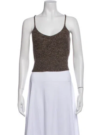 Pre-owned Monrow Wool Scoop Neck Sweater In Gray