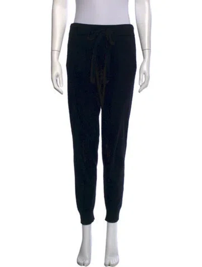 Pre-owned Monrow Wool Straight Leg Pants In Black