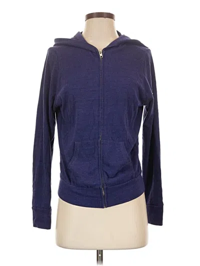 Pre-owned Monrow Zip Up Hoodie In Blue