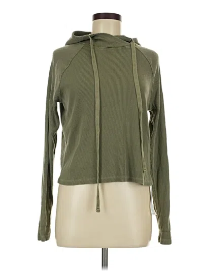 Pre-owned Monrow Zip Up Hoodie In Green