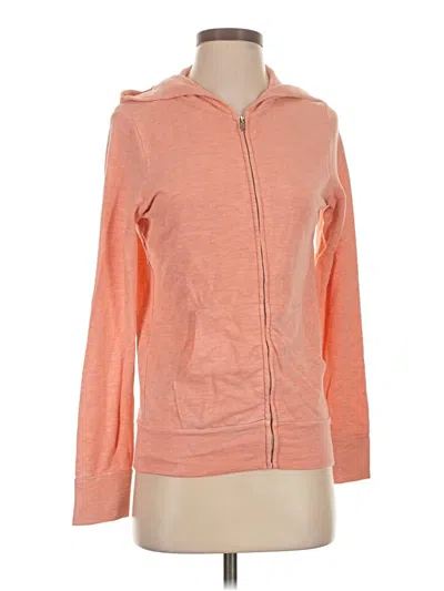 Pre-owned Monrow Zip Up Hoodie In Orange
