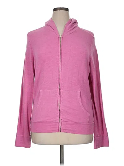 Pre-owned Monrow Zip Up Hoodie In Pink