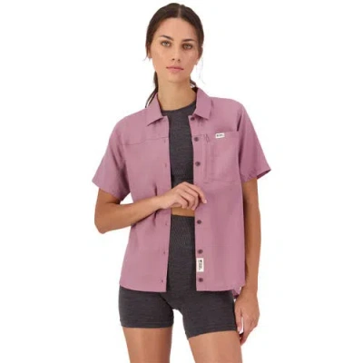 Mons Royale At Merino Short-sleeve Shirt In Pink