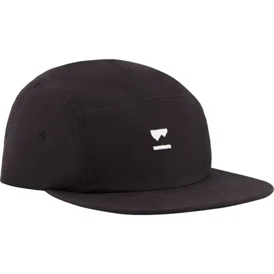 Mons Royale Ridgeline 5 Panel Cap In Black