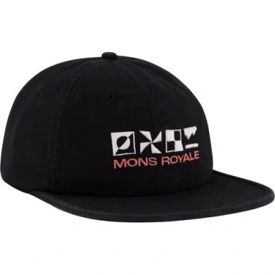 Mons Royale Roam 6 Panel Cap In Black