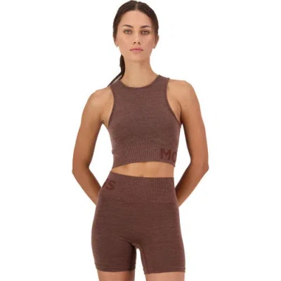 Mons Royale Solace Merino Seamless Tank Top In Brown