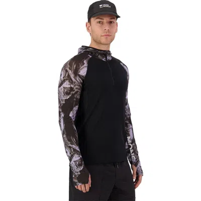 Mons Royale Temple Merino Long-sleeve Hoodie In Black
