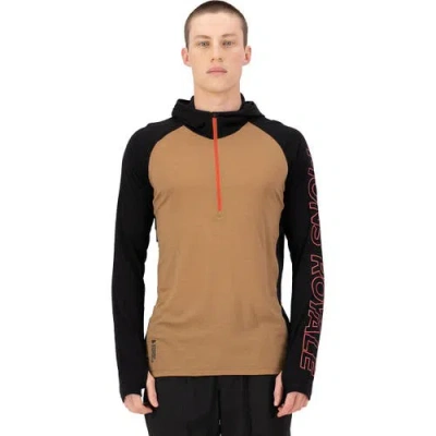 Mons Royale Temple Tech Hooded Zip Top In Multi