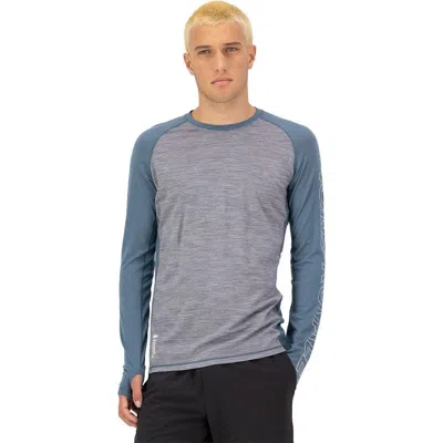 Mons Royale Temple Tech Long-sleeve Shirt In Blue