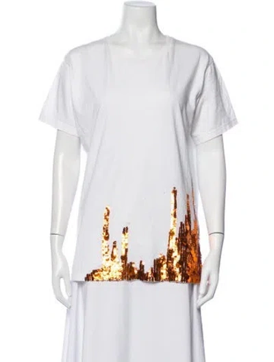 Pre-owned Monse 2017 Graphic Print T-shirt In White