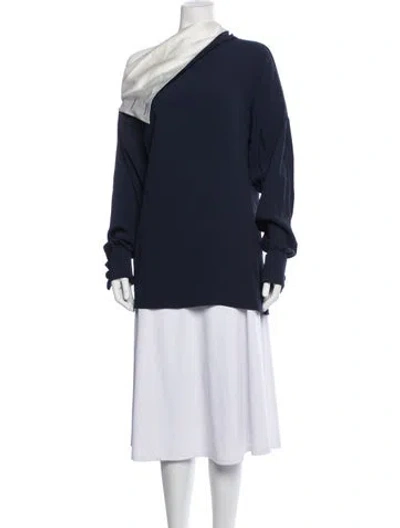 Pre-owned Monse Acetate Asymmetrical Top In Blue