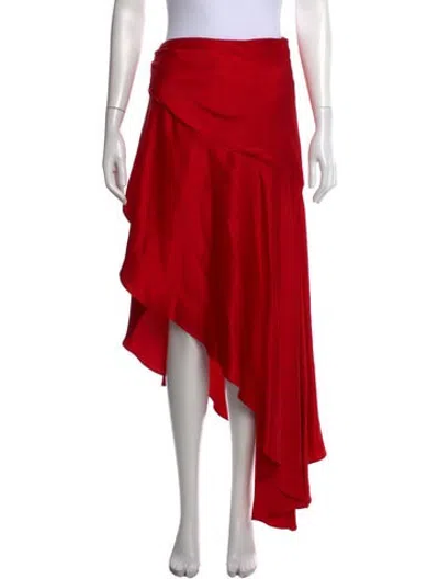 Pre-owned Monse Acetate Long Skirt In Red