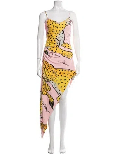 Pre-owned Monse Animal Print Midi Length Dress In Multicolor