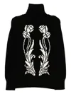 Monse Art Deco-intarsia Knit Jumper In Black