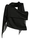 Monse Asymmetric Scarf Top In Black