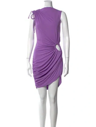 Pre-owned Monse Asymmetrical Mini Dress W/ Tags In Purple