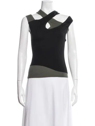 Pre-owned Monse Asymmetrical Sleeveless Top In Blue