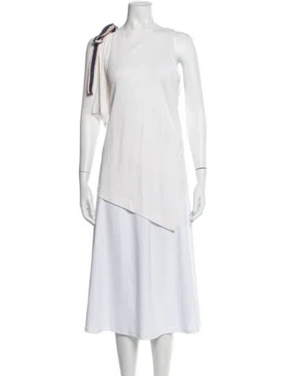 Pre-owned Monse Asymmetrical Sleeveless Top In White