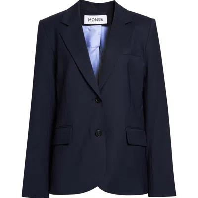 Monse Back Cascade Blazer In Blue