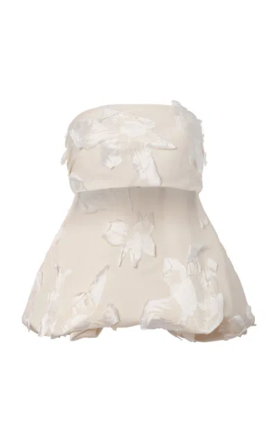 Monse Bandeau Cotton-blend Top In Neutral