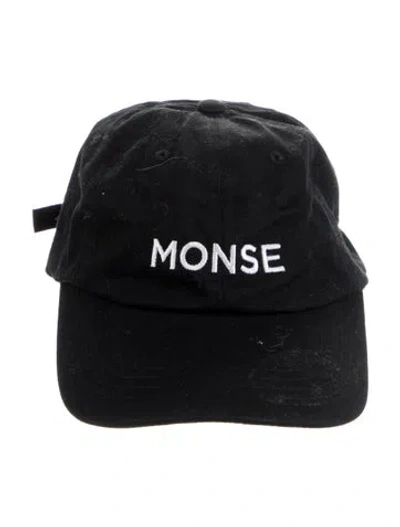 Pre-owned Monse Baseball Cap With Embroidered Accent. In Black/white