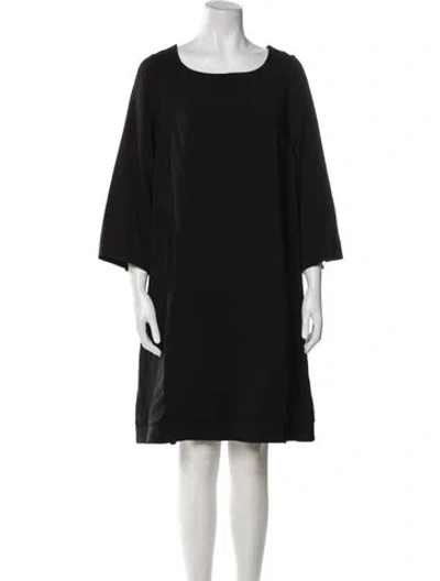Pre-owned Monse Bateau Neckline Knee-length Dress In Black