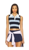 Monse Leather Belt Back Cut-out Sleeveless Knitted Top