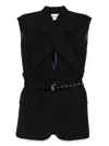 Monse Belted Gilet In Black