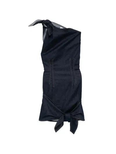 Monse Bow-tie Mini Dress In Blue