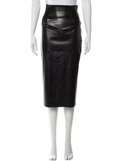 Pre-owned Monse Braided Accents Midi Length Skirt In Black