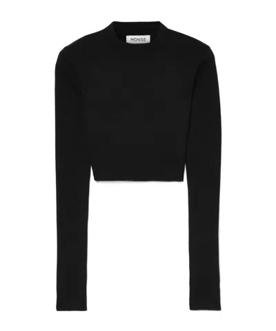 Monse Buckle-fastened Open Back Top In Black