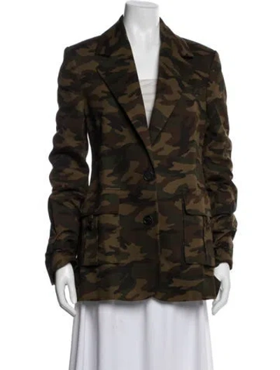 Pre-owned Monse Camouflage Print Coat In Green
