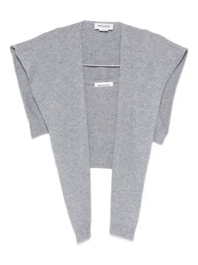 Monse Cap-sleeve Cashmere Top In Gray