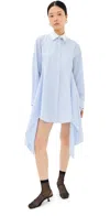 Monse Cascade Front Stripe Button-up Shirt In Light Blue Stripe