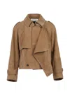 Monse Cascade Double Breasted Suede Jacket In Multi