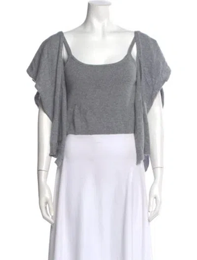 Pre-owned Monse Cashmere Scoop Neck Sweater In Gray