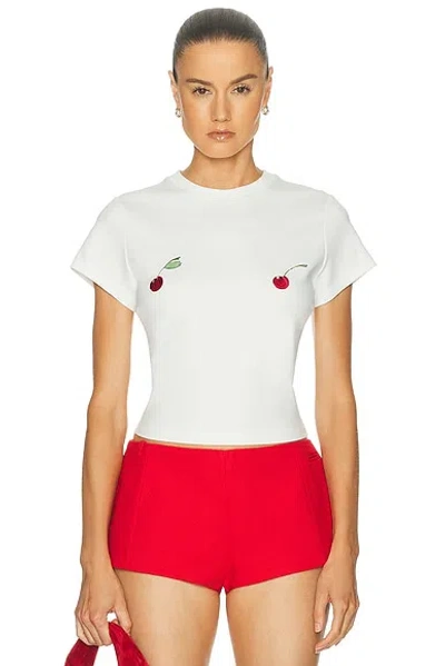 Monse Cherry Tee In White