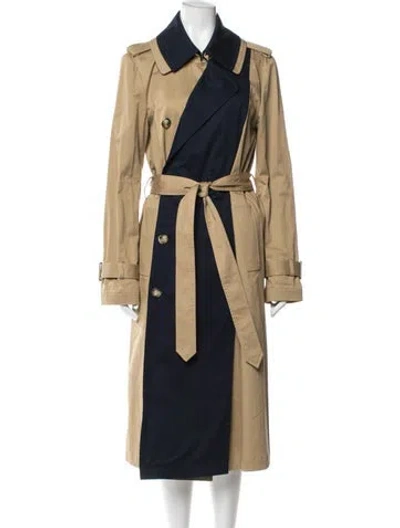 Pre-owned Monse Colorblock Pattern Trench Coat In Neutral