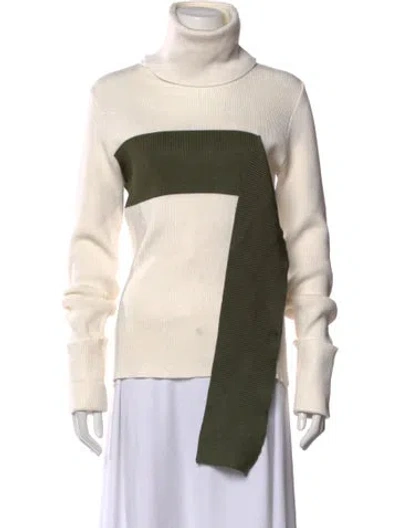 Pre-owned Monse Colorblock Pattern Turtleneck Sweater In Multi