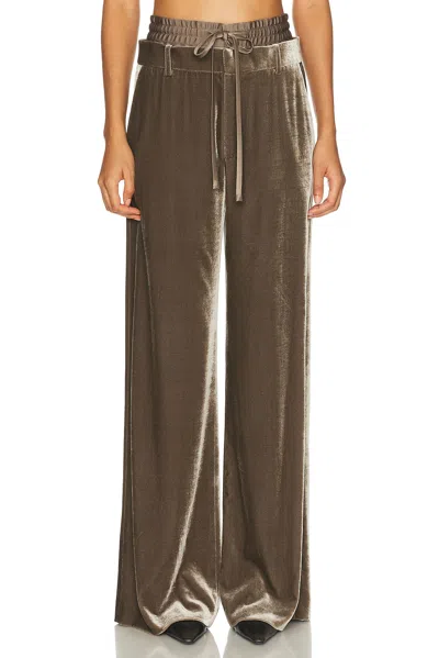 Monse Combo Double Waistband Trouser In Brown