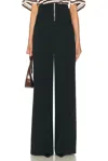 Monse Corseted Wide Leg Trouser In Black