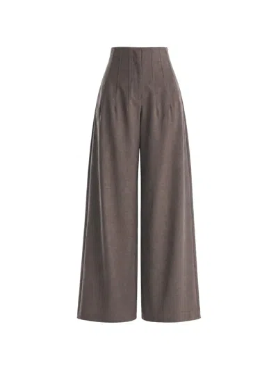 Monse Corset-style Wide-leg Trousers In Gray